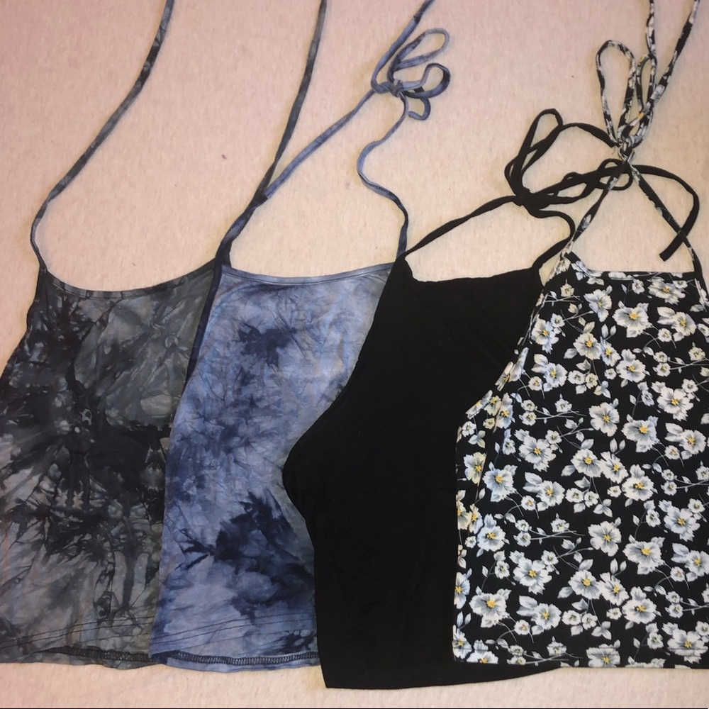 Set of 4 small halter tops